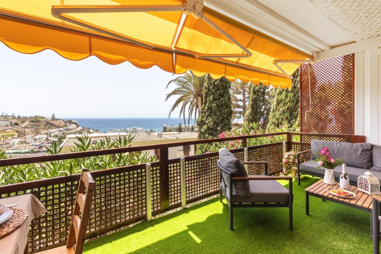 Increible Terraza Con Vistas Al Mar En San Agustin Lägenhet Exteriör bild